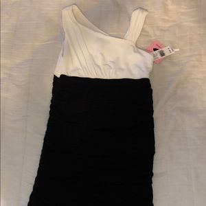 Black and white homecoming dress